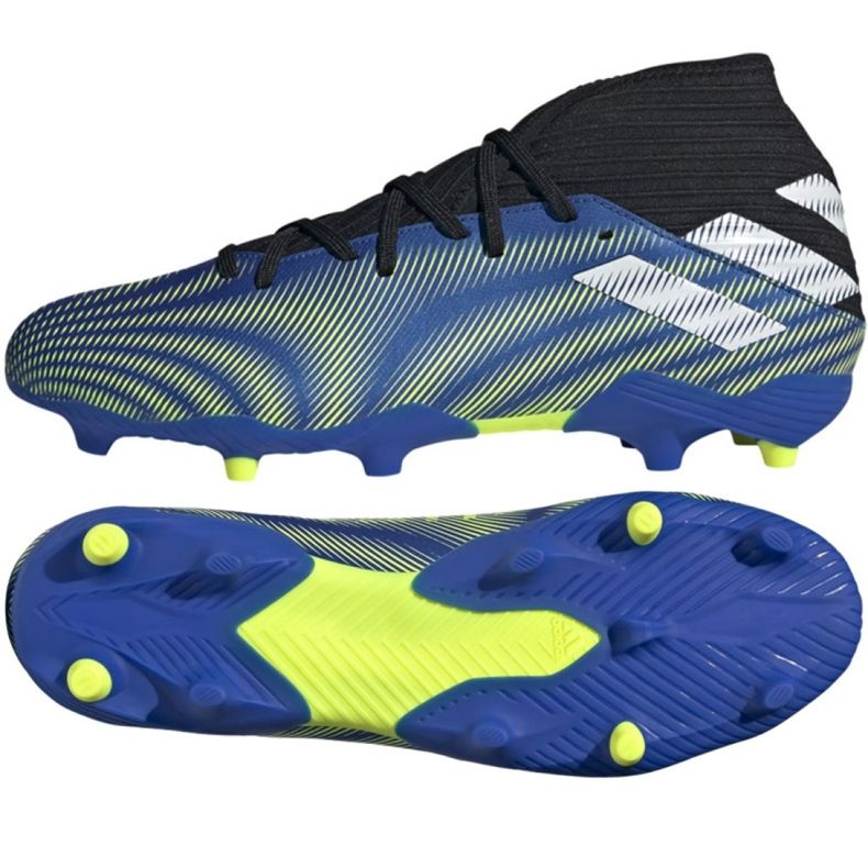 Adidas Nemeziz.3 Fg M FW7349 Fußballschuhe weiß, schwarz, blau, gelb blau