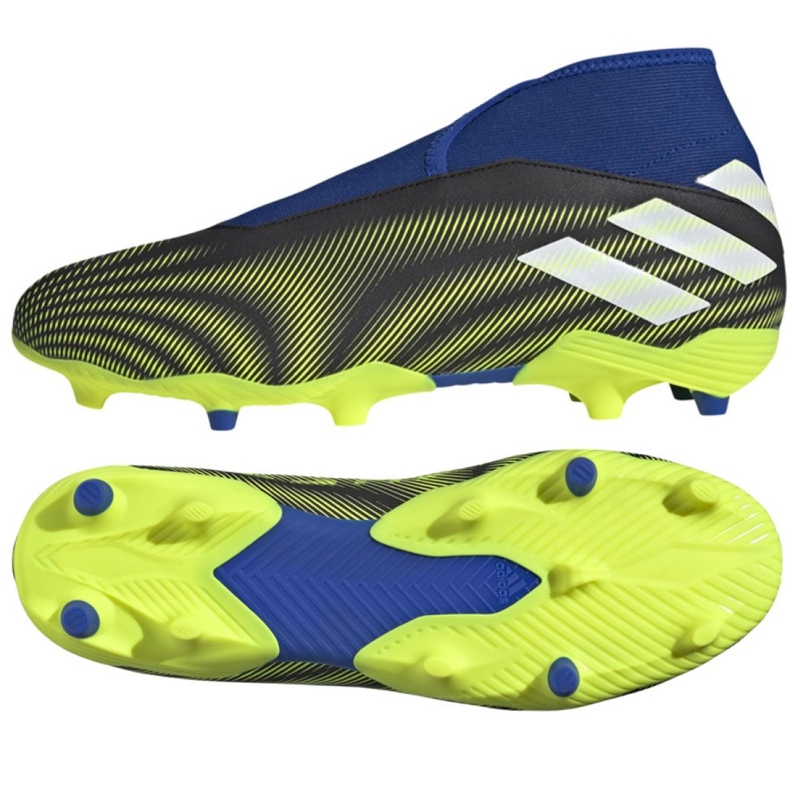 Adidas Nemeziz.3 Ll Fg M FW7411 Fußballschuhe weiß, schwarz, blau, gelb schwarz