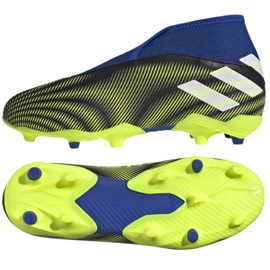 Adidas Nemeziz.3 Ll Fg Jr FY0819 Fußballschuhe weiß, schwarz, blau, gelb schwarz