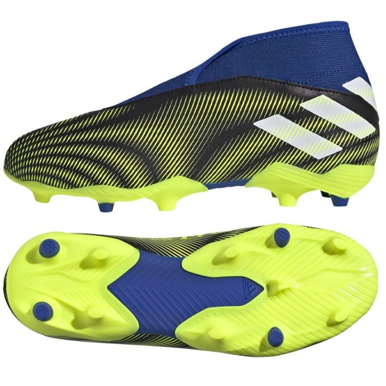 Adidas Nemeziz.3 Ll Fg Jr FY0819 Fußballschuhe weiß, schwarz, blau, gelb schwarz