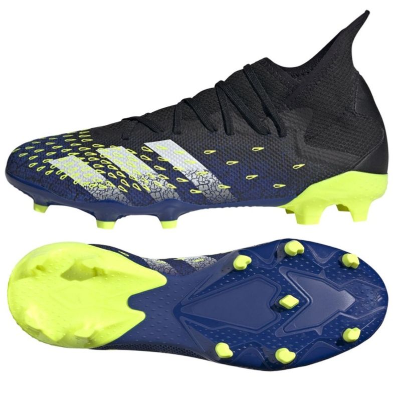 Adidas Predator Freak.3 Fg M FY0610 Fußballschuhe weiß, schwarz, royal schwarz