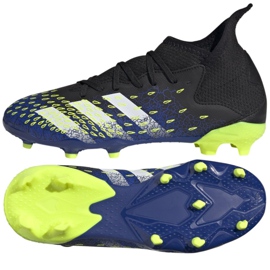 Adidas Predator Freak.3 Fg Jr FY0613 Fußballschuhe weiß, schwarz, royal schwarz