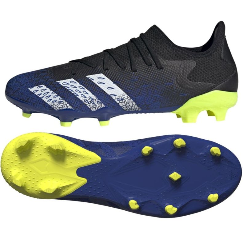 Adidas Predator Freak.3 L Fg M FY0615 Fußballschuhe weiß, schwarz, royal schwarz