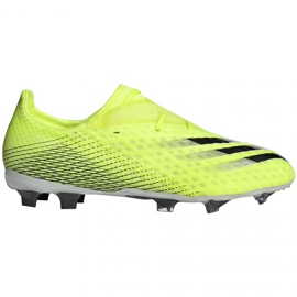 Adidas X Ghosted.2 Fg M FW6958 Fußballschuhe weißes, gelbgrünes neon grün