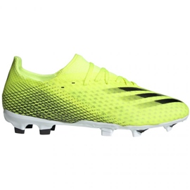 Adidas X Ghosted.3 Fg M FW6948 Fußballschuhe weiß, gelb-grün neon grün