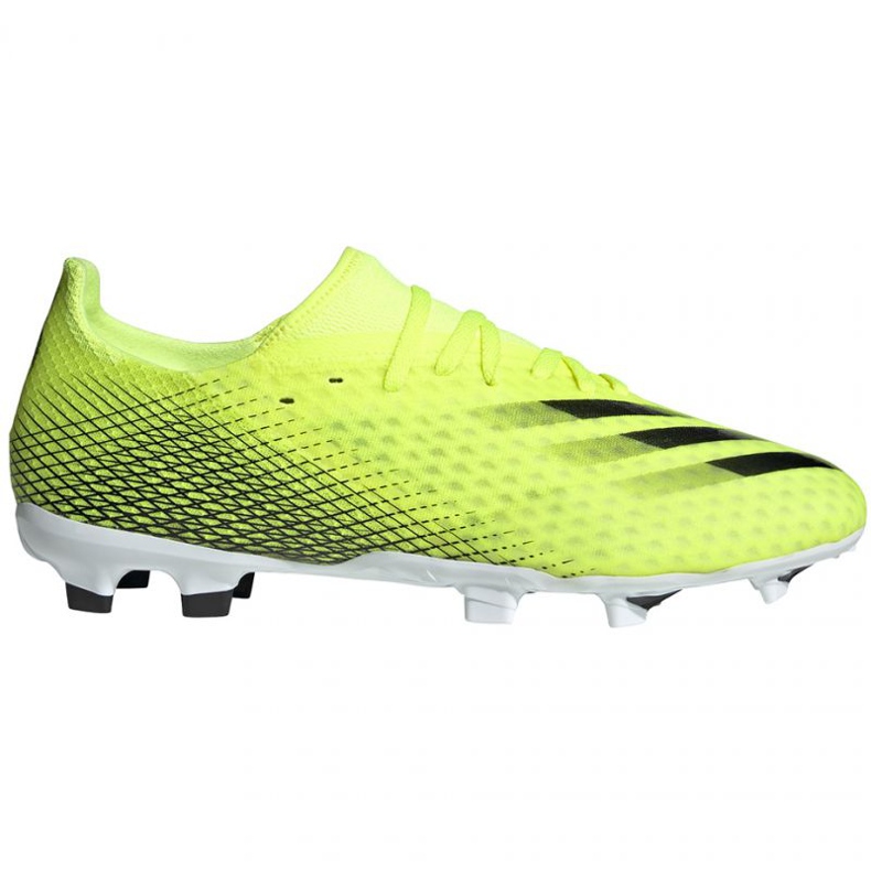 Adidas X Ghosted.3 Fg M FW6948 Fußballschuhe weiß, gelb-grün neon grün