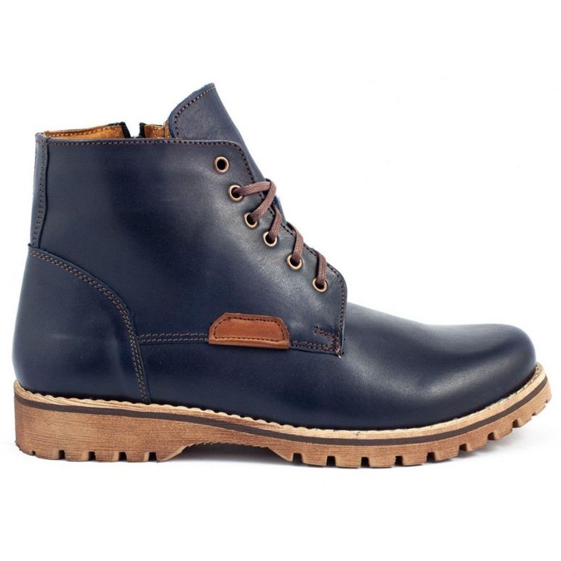 KENT Herren Winterschuhe 308 marineblau braun navy blau