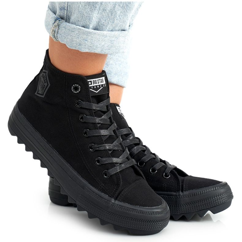Hohe Sneakers für Damen Big Star FF274244 Schwarz