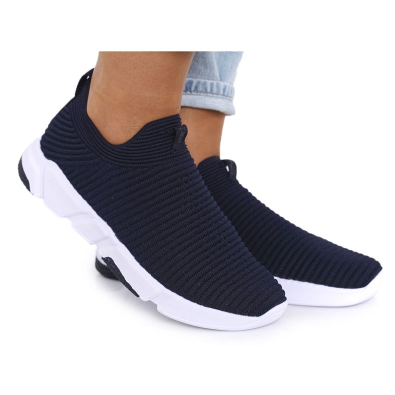 Damen Sportschuhe Slip-on Big Star DD274464 Marineblau