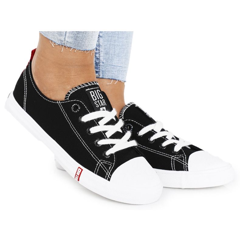 Damen Sneaker Big Star FF274085 Schwarz und Rot