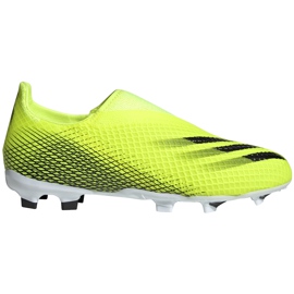 Adidas X Ghosted.3 Ll Fg Junior Fußballschuhe gelb-schwarz FW6978