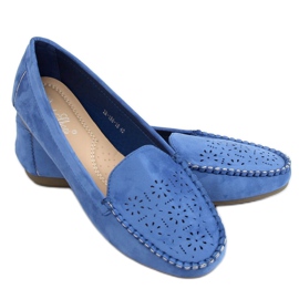 Blaue durchbrochene Loafer XR-1R6 Blau