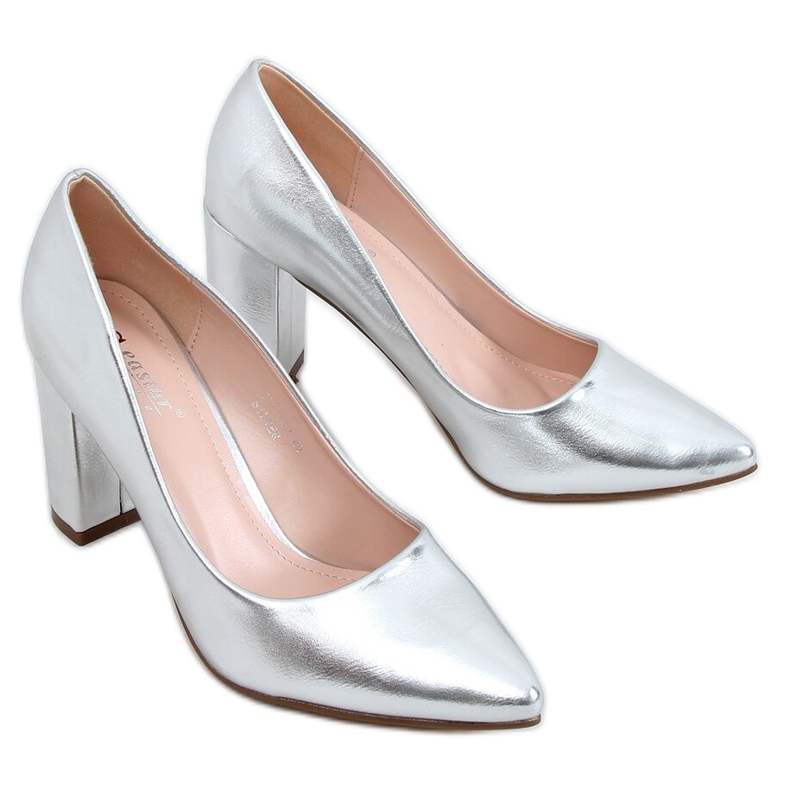 Pumps am Silberpfosten NF-65P Silver silber-