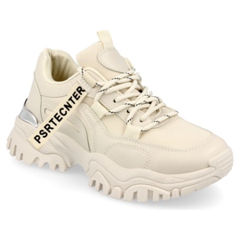 PS1 Sneakers für Damen auf einer massiven Sohle beige klobig