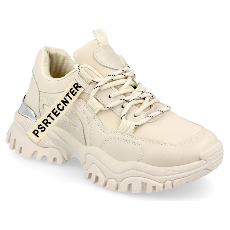 PS1 Sneakers für Damen auf einer massiven Sohle beige klobig