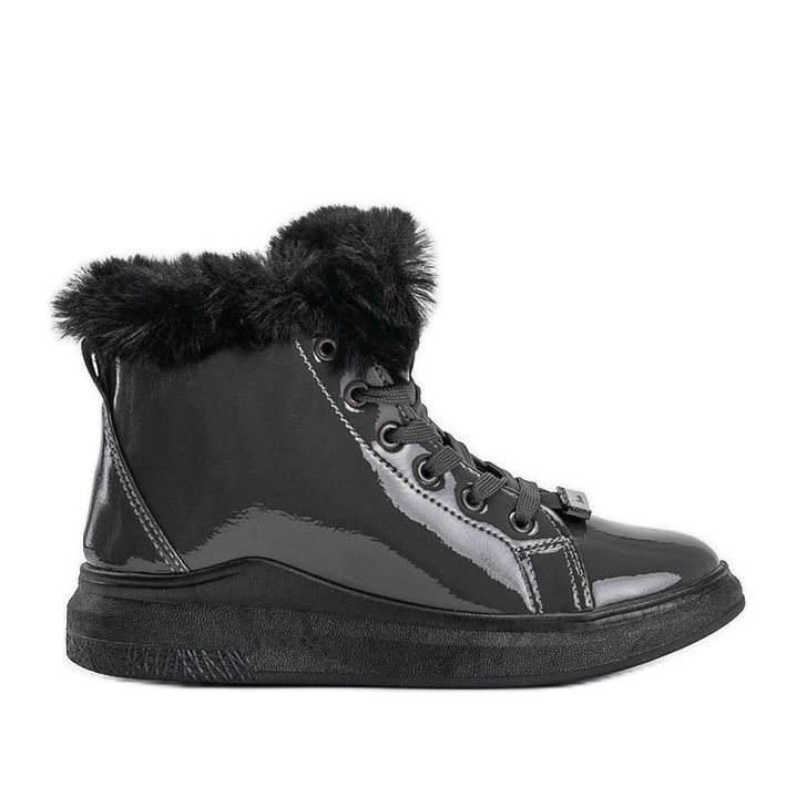 Graue Stiefel, isolierte Freemans-Stiefel