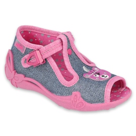 Befado Kinderschuhe 213P125 marineblau rosa