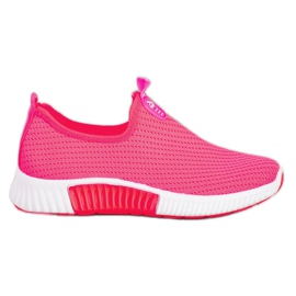 SHELOVET Bequeme Textil-Sneaker rosa