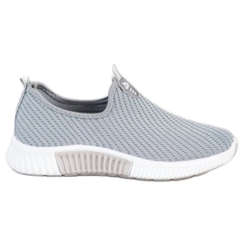 SHELOVET Bequeme Textil-Sneaker grau