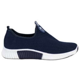 SHELOVET Bequeme Textil-Sneaker marineblau blau