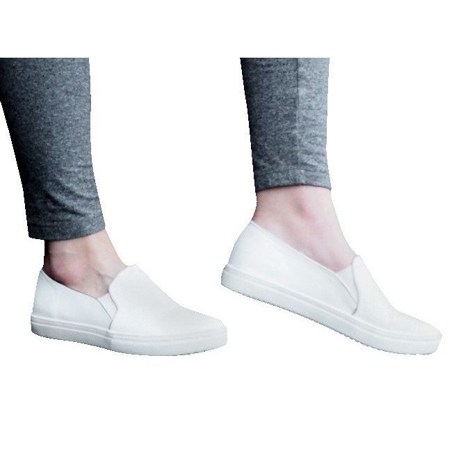 Klassische Slip On TS9007 Weiße Turnschuhe