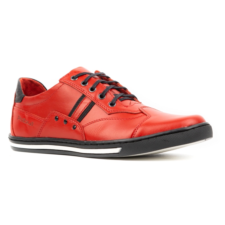 Polbut Casual Herrenschuhe 1801L rot mit schwarz