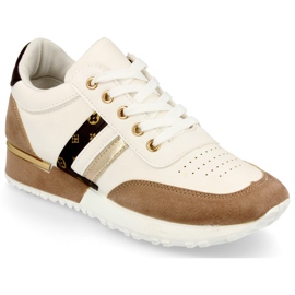 Damen Sportschuhe Sneakers Weiß-Khaki Lifestyle