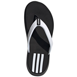 Adidas Damen Comfort Flip Flop weiß und schwarz EG2065 Hausschuhe