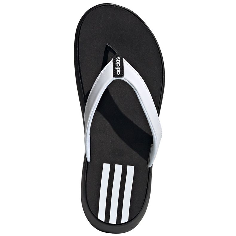 Adidas Damen Comfort Flip Flop weiß und schwarz EG2065 Hausschuhe