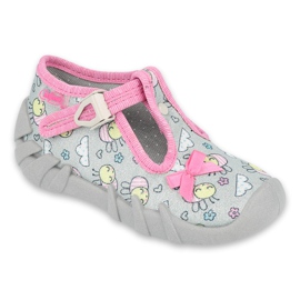 Befado Kinderschuhe 110P412 rosa grau