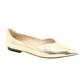 Damen Herren Ballerinas Leder Caprice 24200 Gold golden