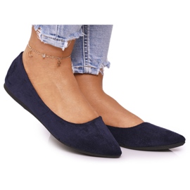PS1 Zarte Ballerina Aus Spitz Marineblau Wildleder Dermeno