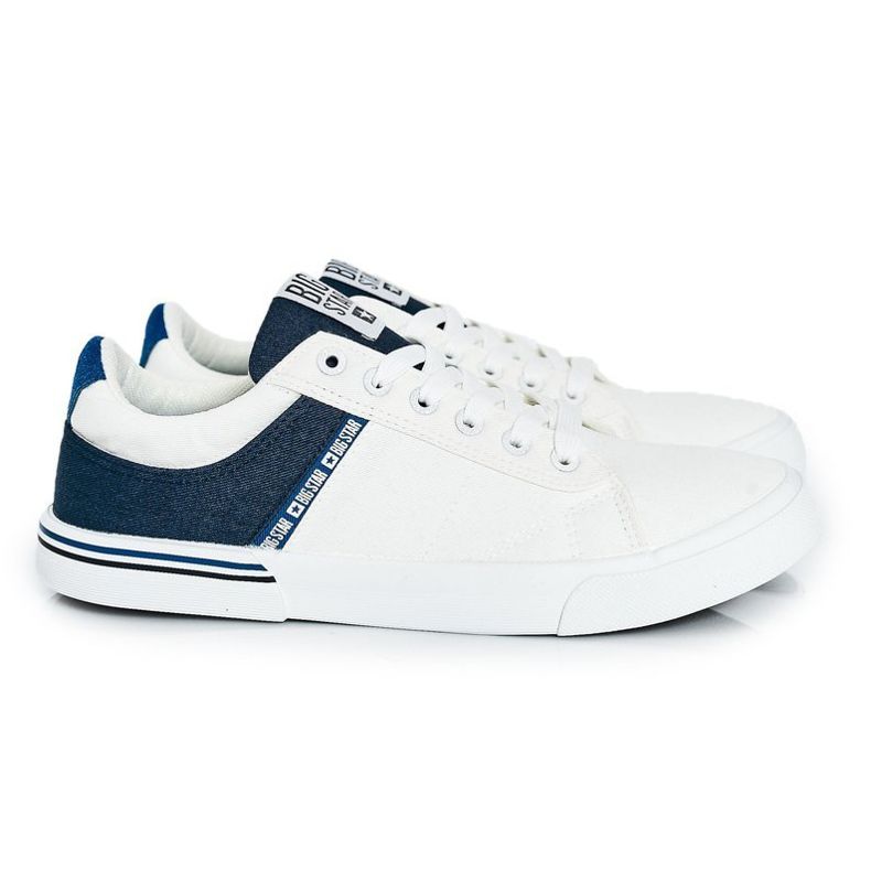 Herren Sneaker Big Star FF174136 Weiß und Marine navy blau
