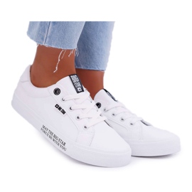Damen-Leder-Sneaker mit der Aufschrift Big Star EE274316 White weiß schwarz