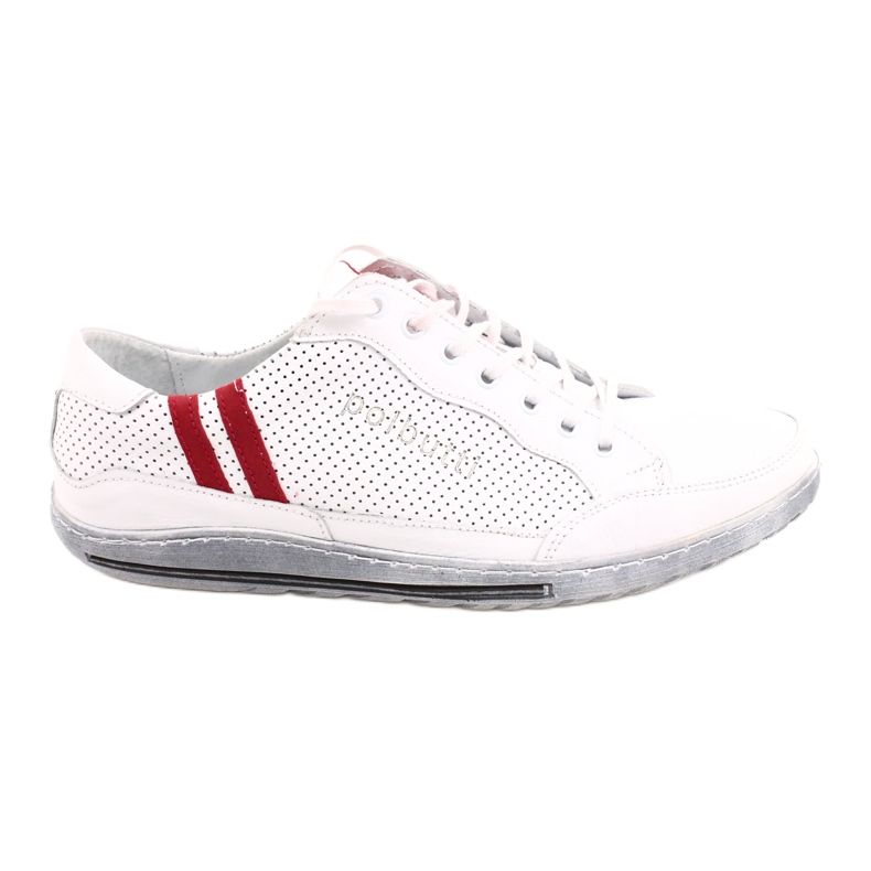 Polbut JOK31 weiße Freizeitschuhe rot