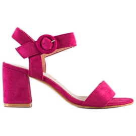 Sabatina Fuchsiafarbene Sandalen mit Schnalle rosa