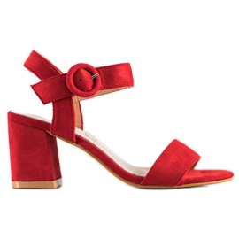 Sabatina Rote Sandalen mit Schnalle
