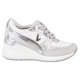 VINCEZA Sneakers mit Keilabsatz weiß