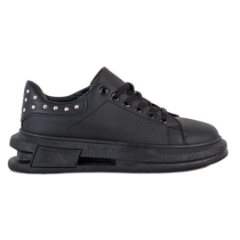 SHELOVET Sneakers mit Nieten schwarz