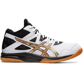 Asics Gel-Task Mt 2 weiß-schwarz-gold 1071A036 102 Herren Volleyballschuhe