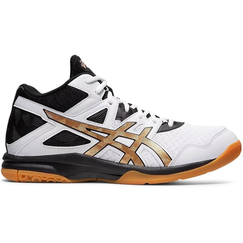 Asics Gel-Task Mt 2 weiß-schwarz-gold 1071A036 102 Herren Volleyballschuhe