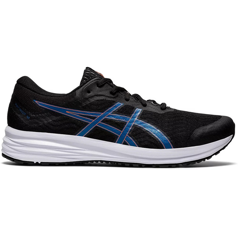 Asics Patriot 12 Herren Laufschuhe schwarz und blau 1011A823 004
