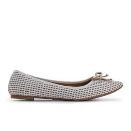 Del Amor Ballerinas aus beigem Stoff