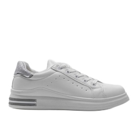 Weiße und silberne Sportschuhe LDH003 grau