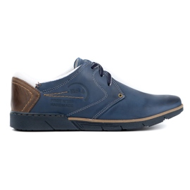 Polbut Herrenschuhe 2103 marineblau mit weiß mehrfarbig