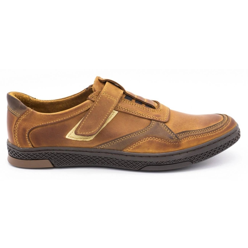 Polbut Herren Freizeitschuhe aus Leder 2102 camel braun