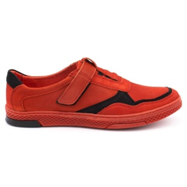 Polbut Herren Freizeitschuhe aus Leder 2102 rot