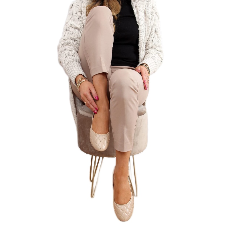 CD81P Khaki-beige Ballerinas