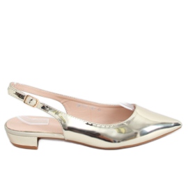 Ballerinas mit offenem Absatz gold MM-801 Gold golden