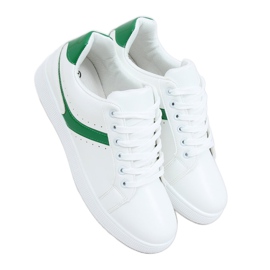 Weiße Damen Sneaker 999-52 Grün